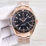 Swiss Omega Seamaster Planet Ocean 600m GMT Cal 8900 Rose Gold watch